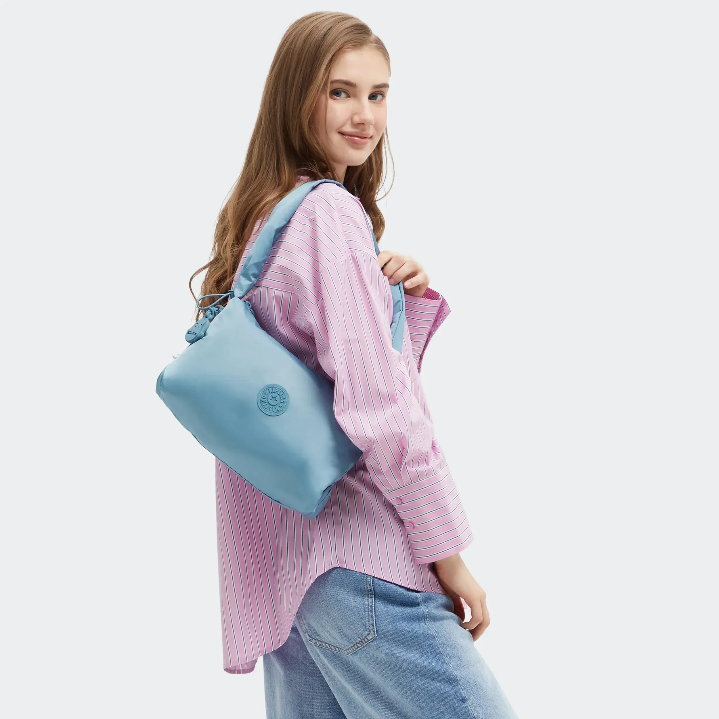 Eleni Medium Smooth Satin Shoulder Bag
