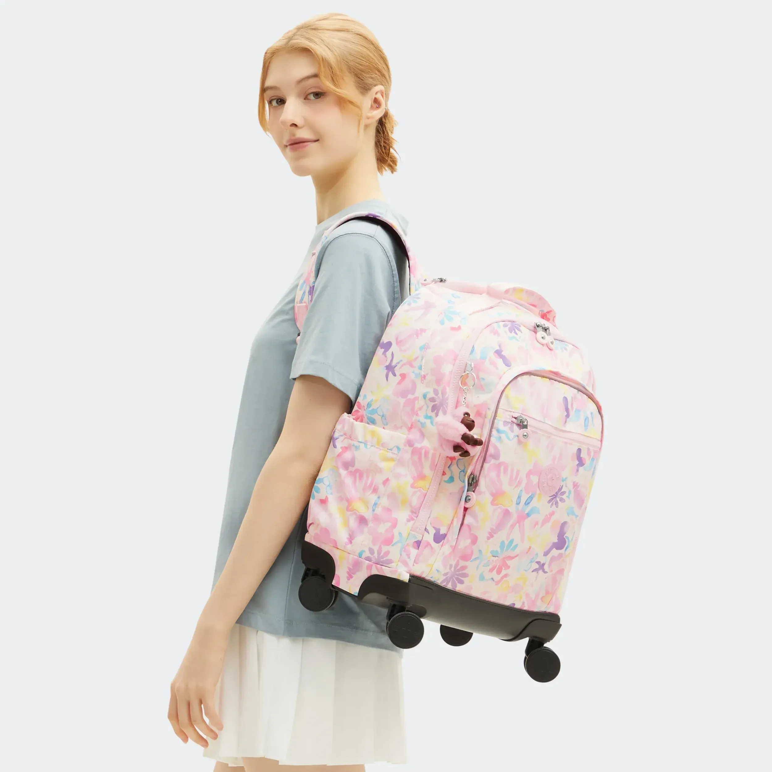 New Zea Printed 15" Laptop Rolling Backpack